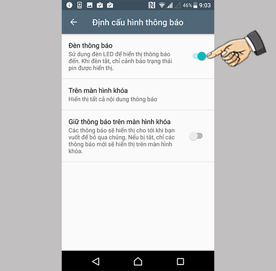 Kích hoạt đèn báo